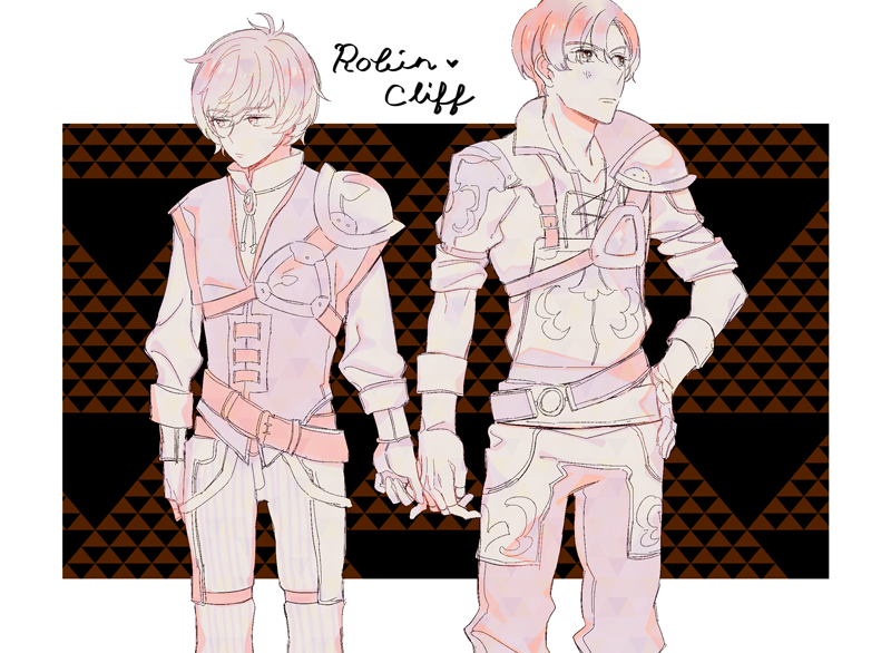 2boys, belt, character_name, fingerless_gloves, fire_emblem, fire_emblem_echoes:_mou_hitori_no_eiyuuou, gloves, heart