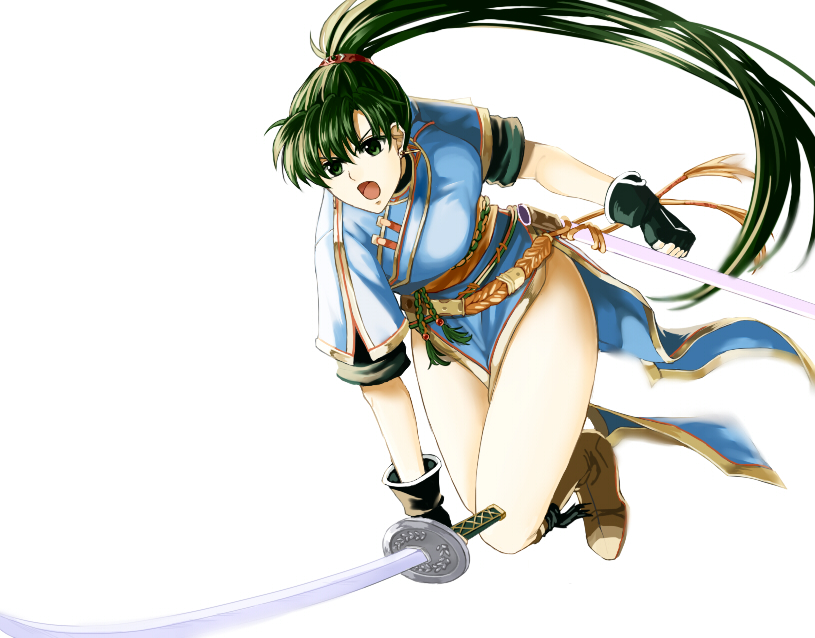 1girl, boots, breasts, brown_boots, clenched_hands, delsaber, dress, fingerless_gloves