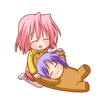 :3, :d, animal_costume, bear_costume, bear_tsukasa, capybara-san, chibi, closed_eyes