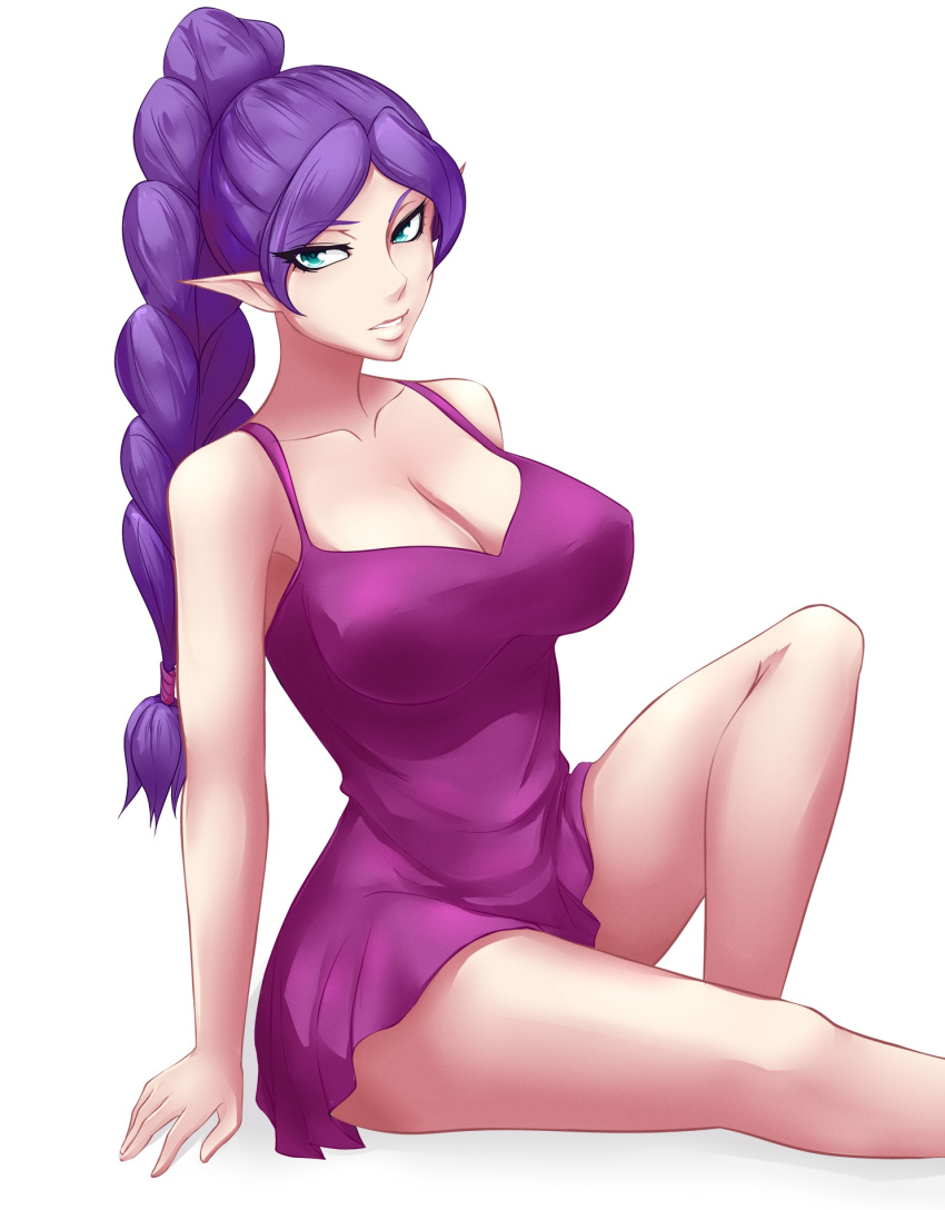 1girl, aqua_eyes, arm_support, armpit_peek, bangs, bare_arms, bare_legs, bare_shoulders