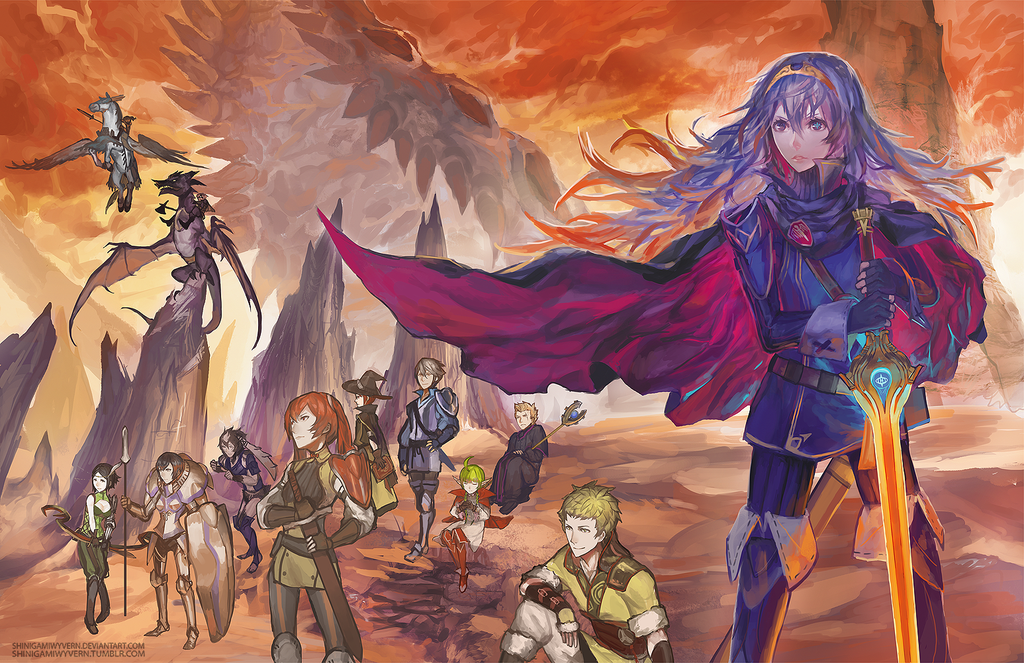 armor, azur_(fire_emblem), black_hair, blonde_hair, blue_eyes, blue_hair, braid, bredy_(fire_emblem)