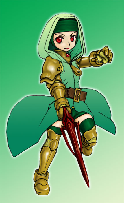 final_fantasy, final_fantasy_tactics, hood, meliadoul_tengille, misairu_oppai, red_eyes, robe, solo