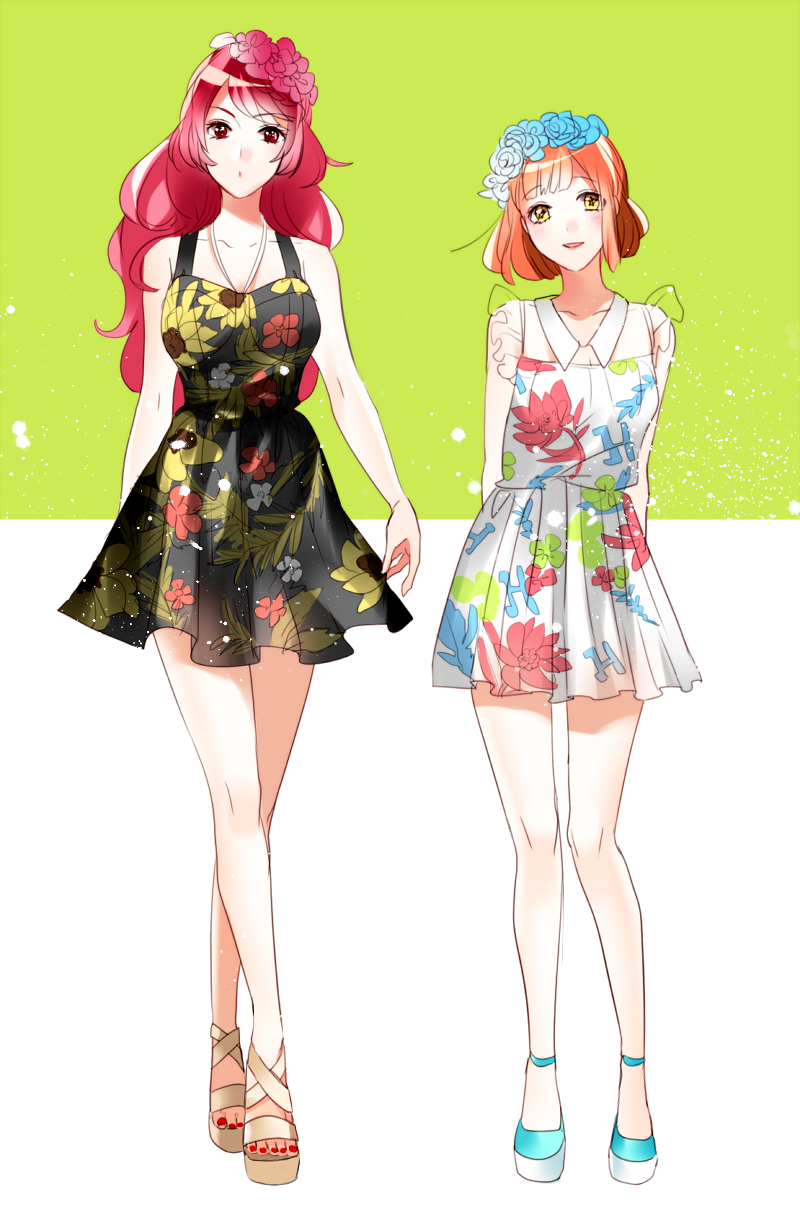 nanami_haruka, red_hair, shibuya_tomochika, syrup_san, uta_no_prince-sama, yellow_eyes