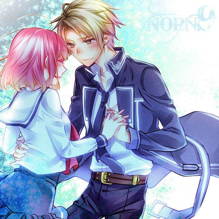 kakeru_yuiga, koharu_(norn9), norn9, pink_eyes, pink_hair, yamika