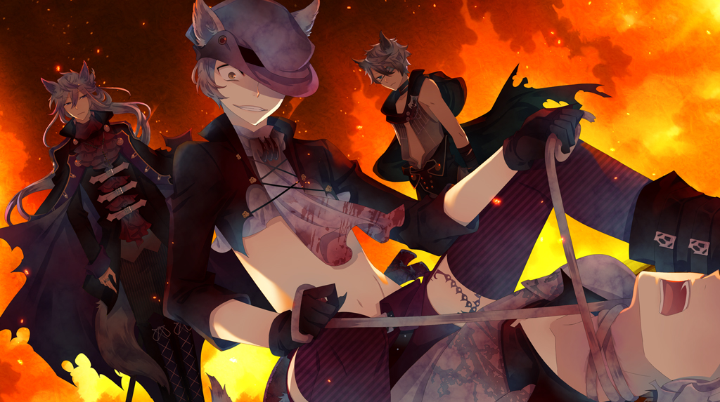 arles_v._felnoir, black_wolves_saga, blue_eyes, grey_hair, guillan_guinor, kuroyuki, rath_vogart