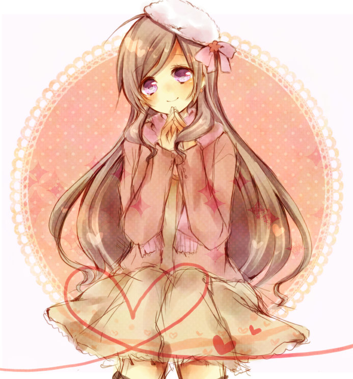 brown_hair, glass_heart_princess, himeno_kyouko, nnk, purple_eyes