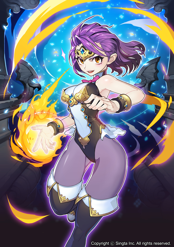 1girl, bare_shoulders, boots, bracelet, breasts, fire, flame, jewelry