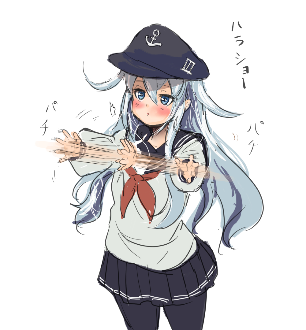 1girl, bakabakasii, hibiki_(kantai_collection), kantai_collection, solo