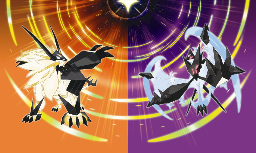 absurdres, dawn_wings_necrozma, dusk_mane_necrozma, fusion, highres, lunala, necrozma, official_art