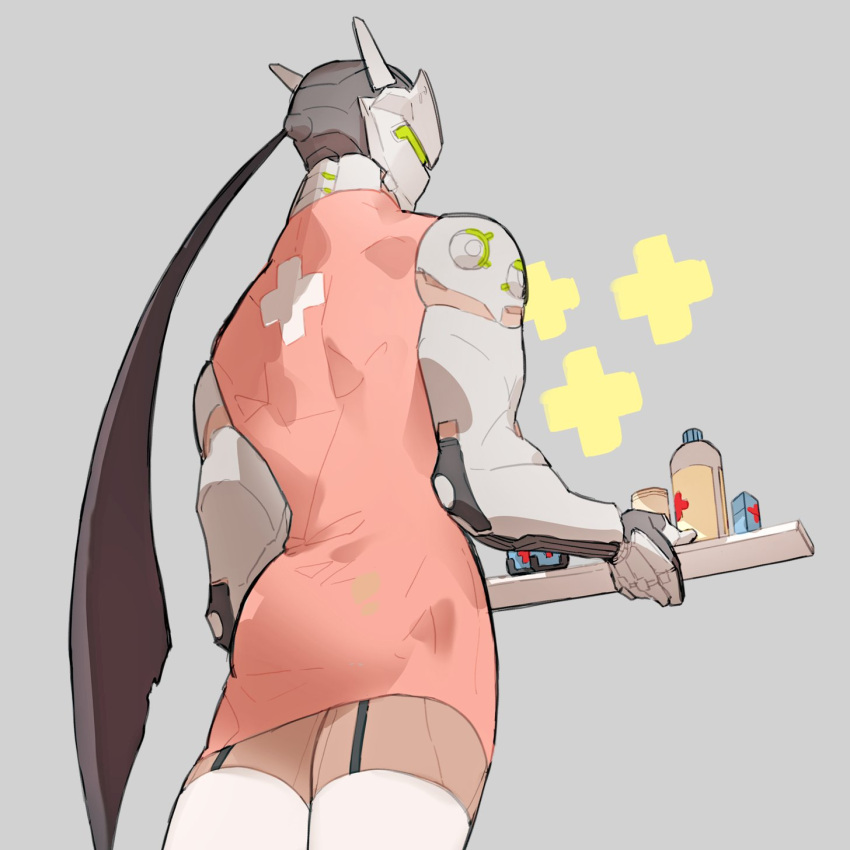 1boy, armor, bodysuit, cyborg, genji_(overwatch), hat, helmet, highres