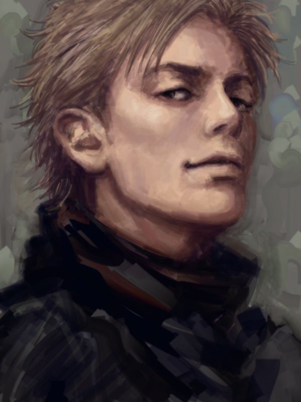 1boy, abuto, black_eyes, blonde_hair, gintama, green_background, male_focus, pekanpeka