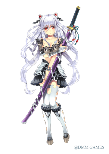breasts, iwakuni_(oshiro_project), kanaso529, long_hair, official_art, oshiro_project, oshiro_project_re, red_eyes