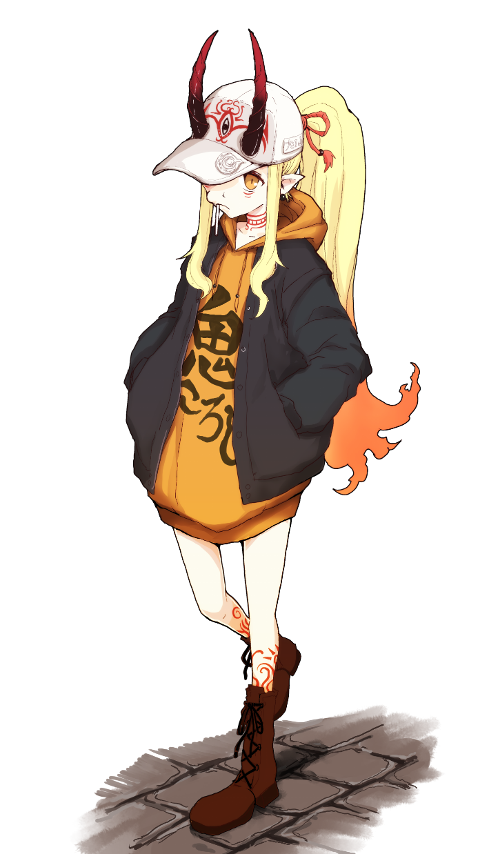 1girl, blonde_hair, boushi-ya, fate/grand_order, fate_(series), hands_in_pockets, hat, highres
