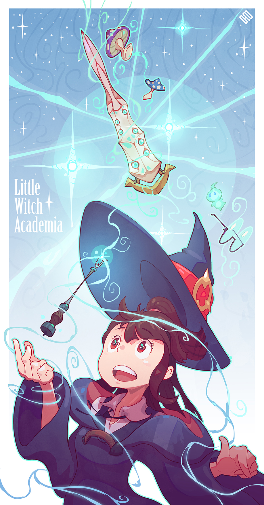 10s, 1girl, brown_eyes, brown_hair, hands_up, hat, highres, hood