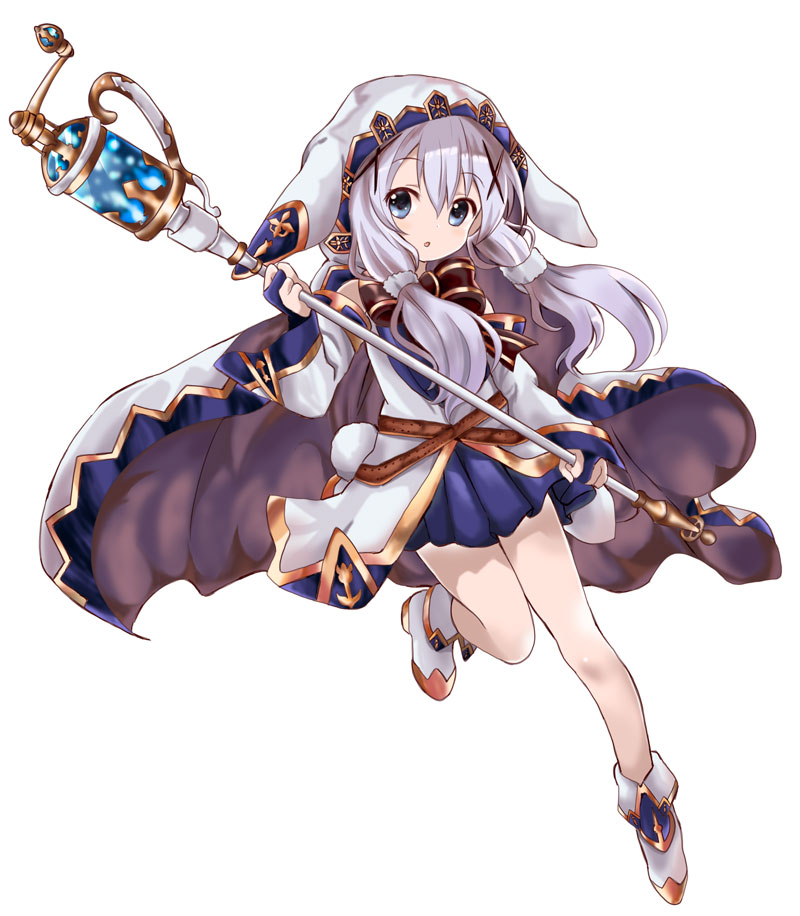 1girl, animal_ears, animal_hood, belt, blue_eyes, blue_hair, blue_skirt, boots