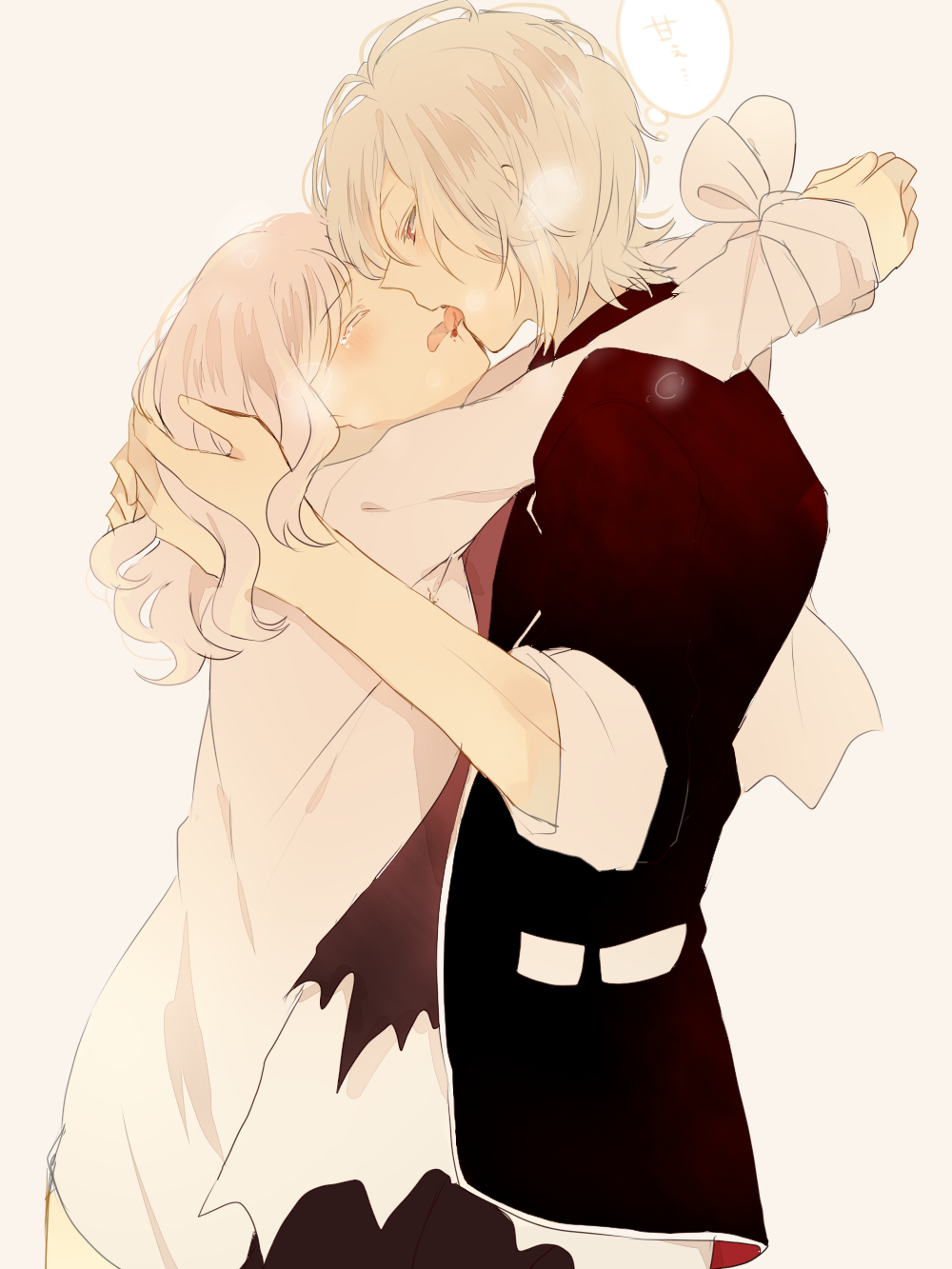 blonde_hair, diabolik_lovers, komori_yui, pink_eyes, pixiv_id_3389939, sakamaki_subaru