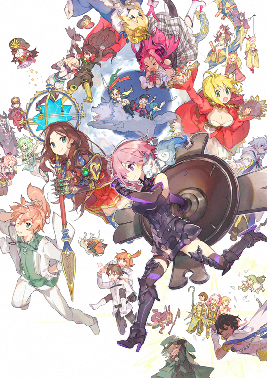 character_request, demon_archer, edmond_dantes_(fate/grand_order), ereshkigal_(fate/grand_order), fate/grand_order, fate_(series), fou_(fate/grand_order), fujimaru_ritsuka_(female), fujimaru_ritsuka_(male), ibaraki_douji_(fate/grand_order), ishtar_(fate/grand_order), jeanne_alter, jeanne_alter_(santa_lily)_(fate), keikenchi_(style), kiyohime_(fate/grand_order), lancer_(fate/extra_ccc), leonardo_da_vinci_(fate/grand_order), merlin_(fate/stay_night), multiple_boys, multiple_girls, namie-kun, nitocris_(fate/grand_order), nursery_rhyme_(fate/extra), olga_marie, rider_of_black, ruler_(fate/apocrypha), saber_extra, sakura_saber, shielder_(fate/grand_order), shuten_douji_(fate/grand_order), tohsaka_rin