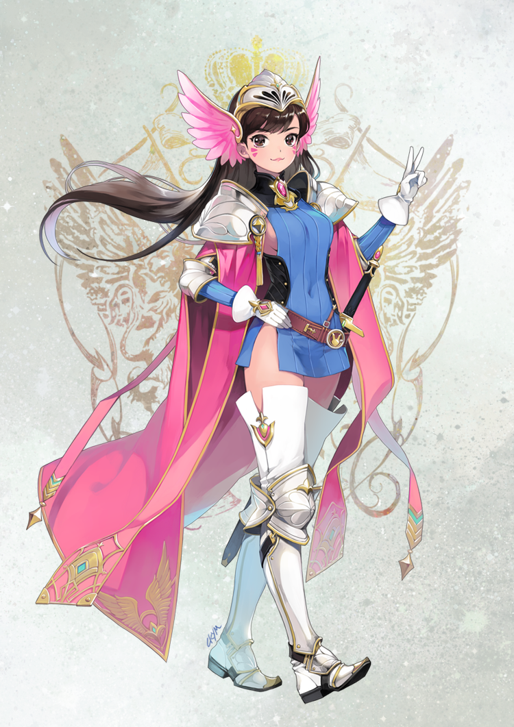 1girl, adapted_costume, armor, armored_boots, belt, blue_dress, boots, breasts
