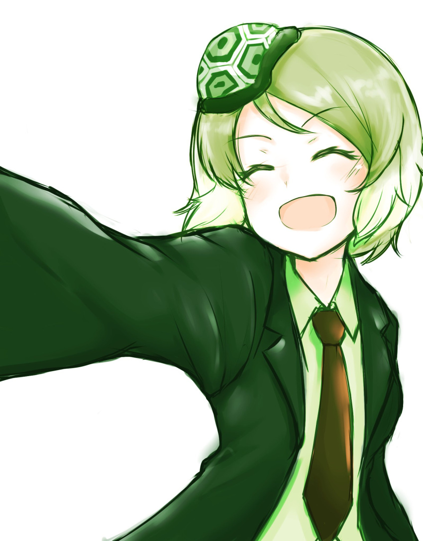 1girl, blonde_hair, closed_eyes, green_hair, highres, kemono_friends, leopard_tortoise_(kemono_friends), multicolored_hair