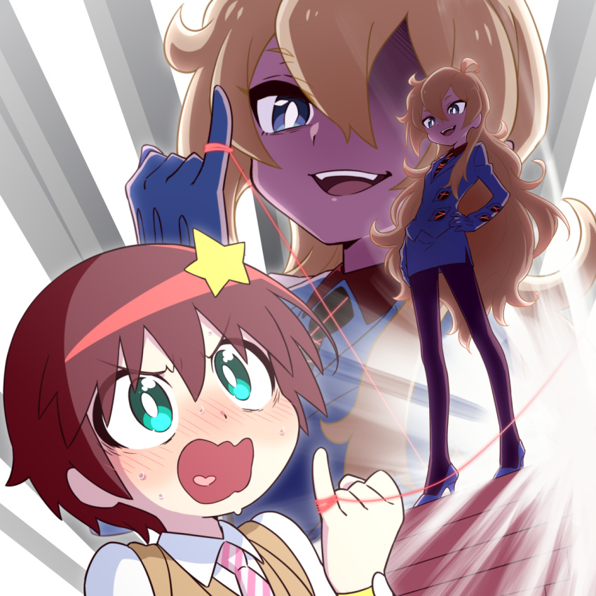 1boy, 1girl, ahoge, alpha_omega_nova, aqua_eyes, backlighting, blue_eyes, blush