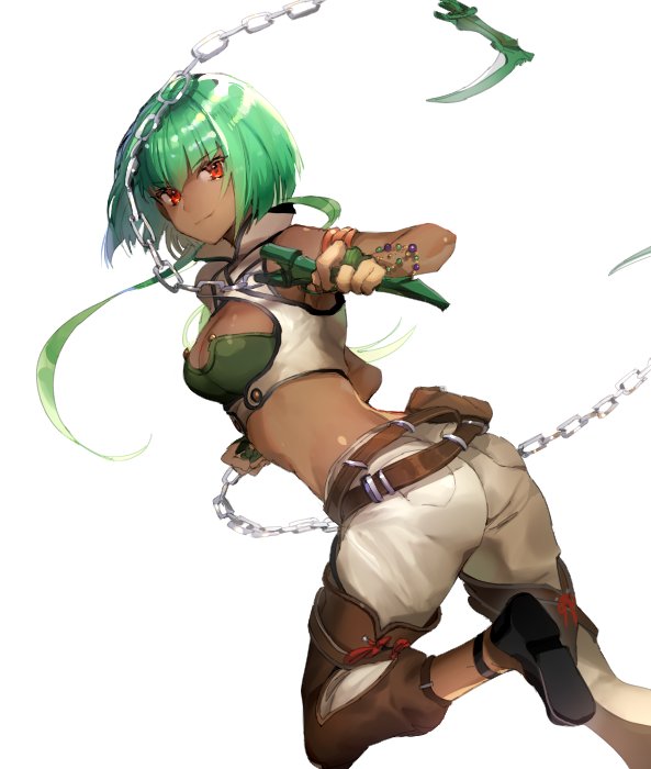 1girl, armlet, artist_request, ass, bob_cut, bracelet, breasts, cleavage