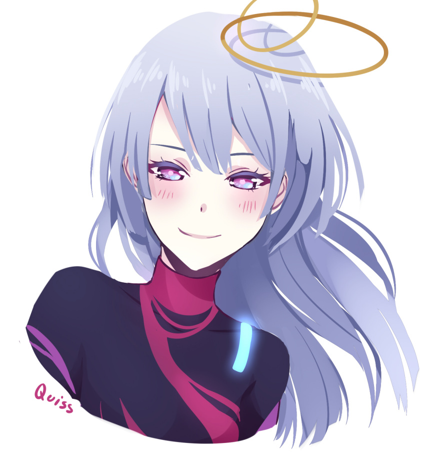 1girl, blush, highres, long_hair, quiss, seikaisuru_kado, silver_hair, smile