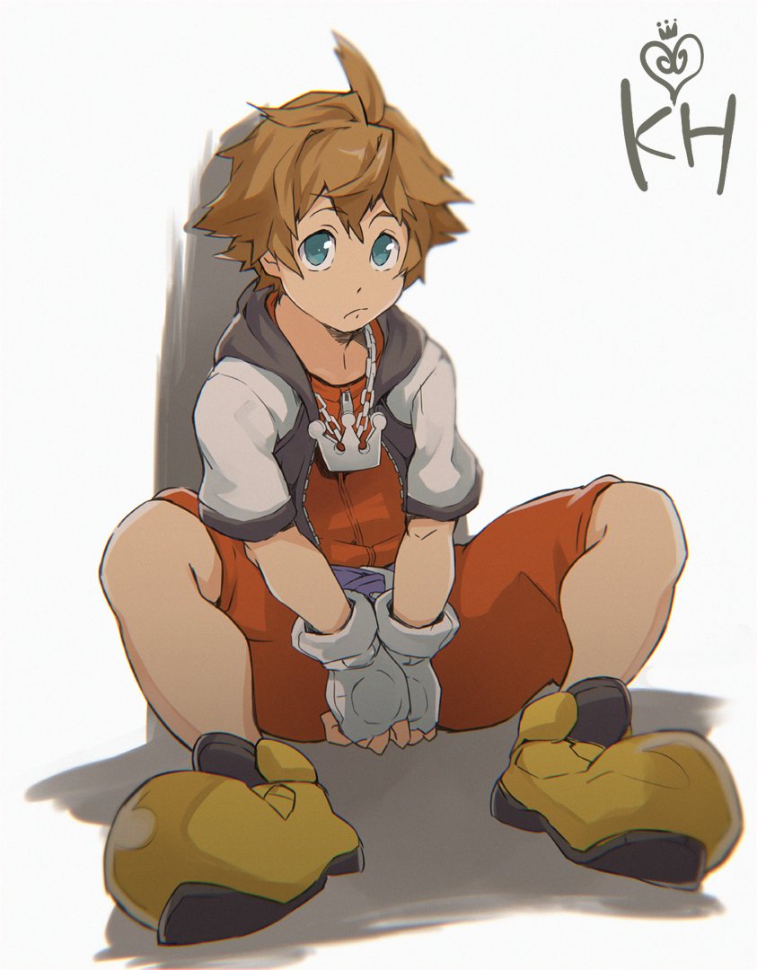 1boy, 8_(yamalu), belt, blue_eyes, brown_hair, chain_necklace, closed_eyes, cropped_jacket