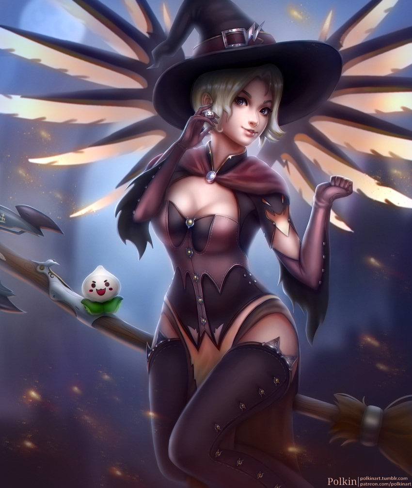 1girl, alternate_costume, artist_name, bangs, blonde_hair, blue_eyes, blurry, blurry_background