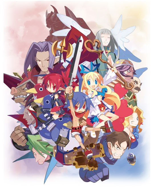 blonde_hair, blue_hair, boots, bow, brown_hair, demon, demon_boy, demon_girl