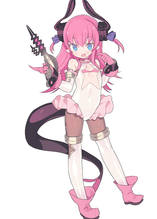 1girl, bangs, black_legwear, blade_(galaxist), blue_eyes, blush, boots, covered_navel