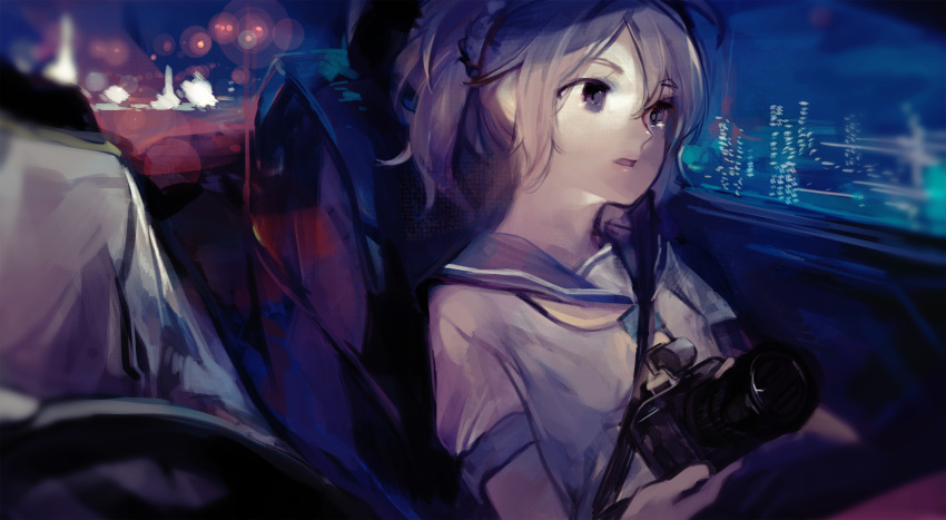 10s, 1girl, absurdres, admiral_(kantai_collection), aika_warazu, aoba_(kantai_collection), blue_eyes, camera