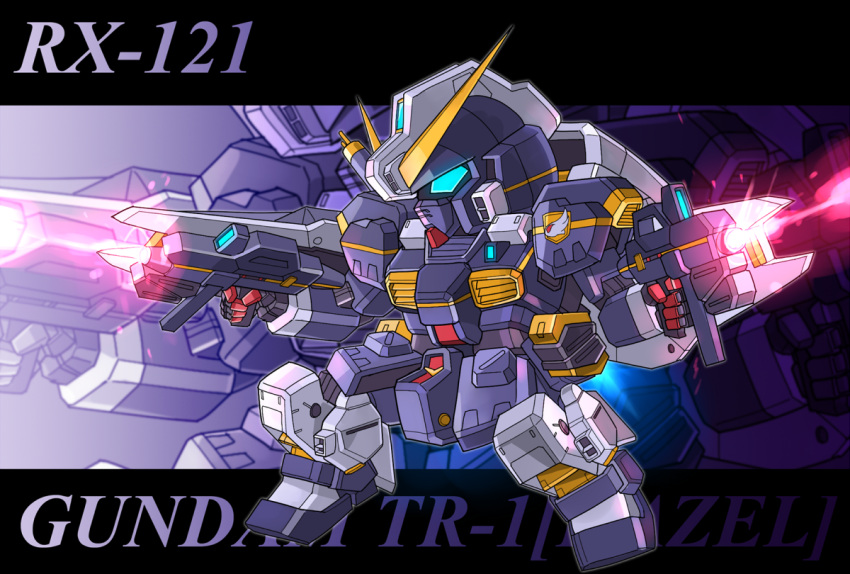 advance_of_zeta, beam_gun, character_name, dual_wielding, energy_beam, firing, glowing, glowing_eyes
