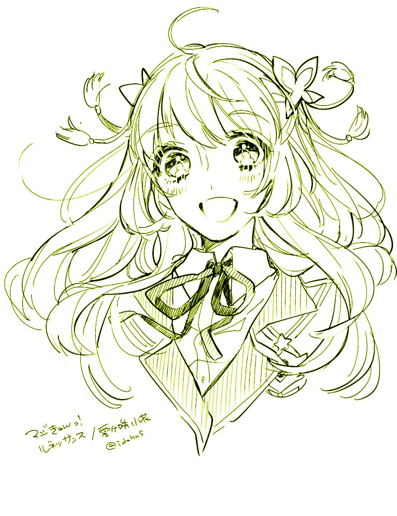 aigasaki_kohana, green_eyes, hnk, magic_kyun!_renaissance, orange_hair