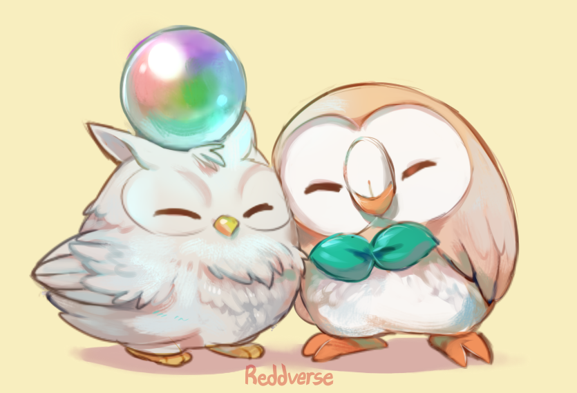 2others, adorable, animal, artist_name, bird, closed_eyes, creatures_(company), crossover