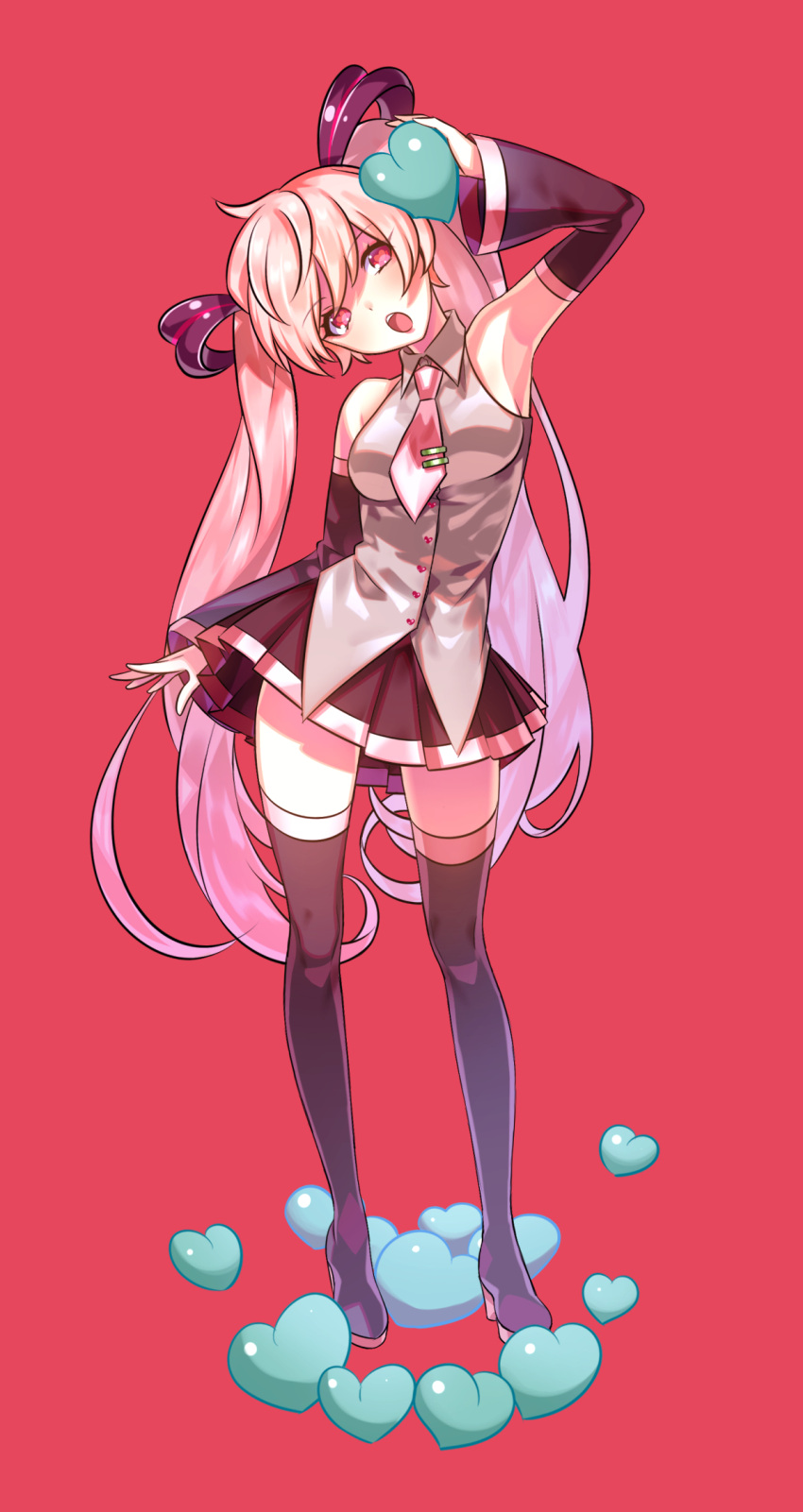 1girl, :o, alternate_color, arm_at_side, arm_up, armpits, bangs, bare_shoulders