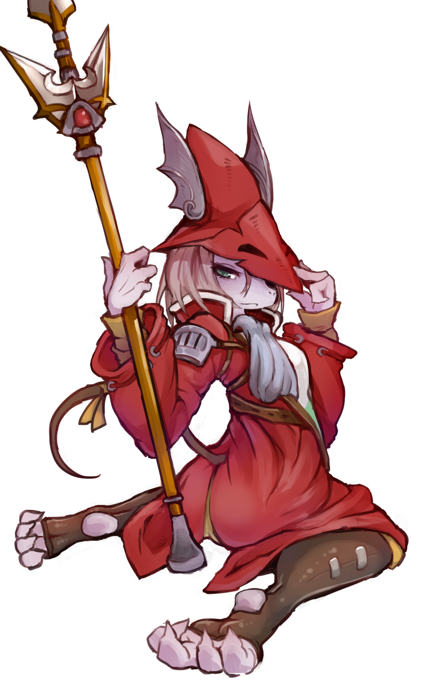 1girl, claws, cravat, final_fantasy, final_fantasy_ix, freija_crescent, furry, grey_hair