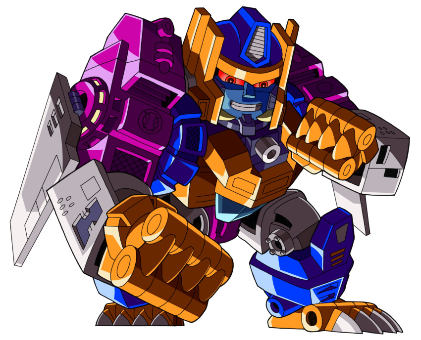 1boy, 90s, beast_machines, beast_wars, beni_(8204), cannon, clenched_hand, glowing