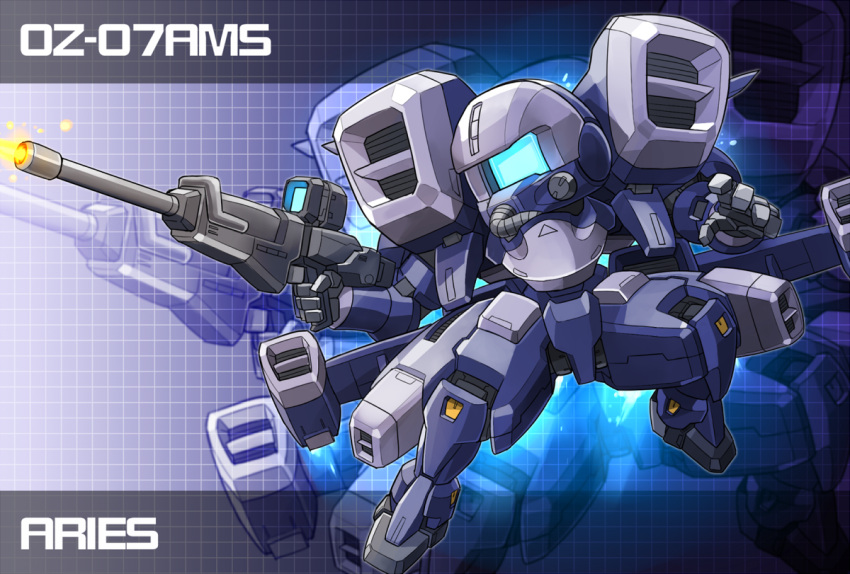 aries_(mobile_suit), beam_rifle, character_name, energy_gun, gundam, gundam_wing, mecha, memento_vivi