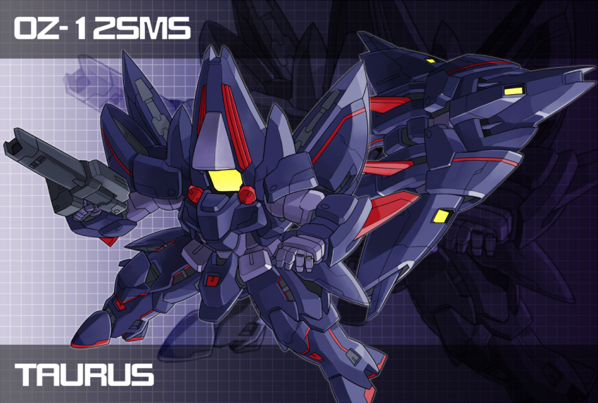 beam_gun, character_name, gundam, gundam_wing, gundam_wing_endless_waltz, mecha, memento_vivi, no_humans