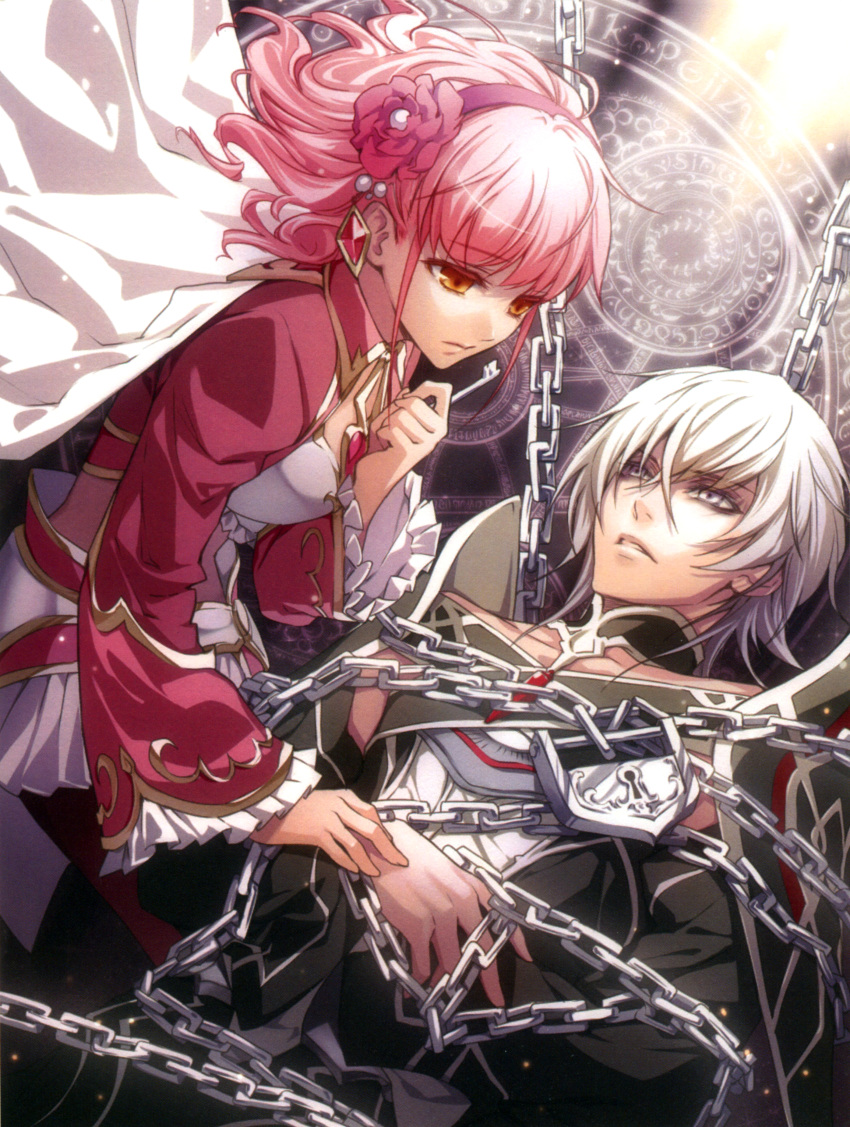 lulu_(wand_of_fortune), pink_hair, salo-mon, usuba_kagerou, wand_of_fortune, yellow_eyes