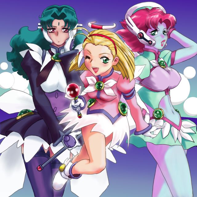 corrector_anty, corrector_rescue, corrector_yui, cosplay, freeze, kasuga_yui, kisaragi_haruna, shinozaki_ai