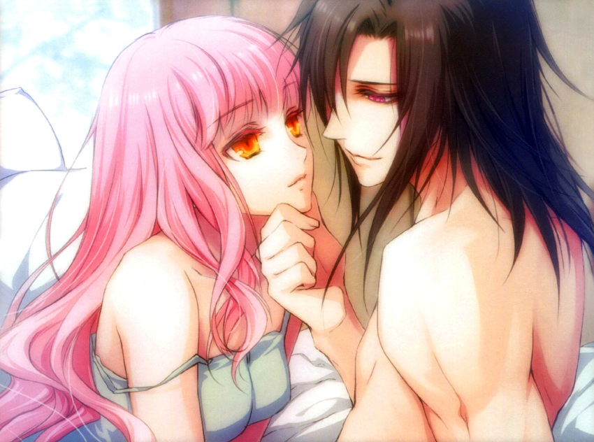 alvaro_garay, lulu_(wand_of_fortune), pink_hair, usuba_kagerou, wand_of_fortune, yellow_eyes