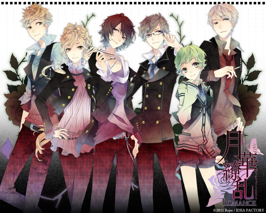 brown_eyes, brown_hair, fuji_reito, gekka_ryouran_romance, kaneda_wabisuke, kano_aoi, kano_atsumori, kuroyuki