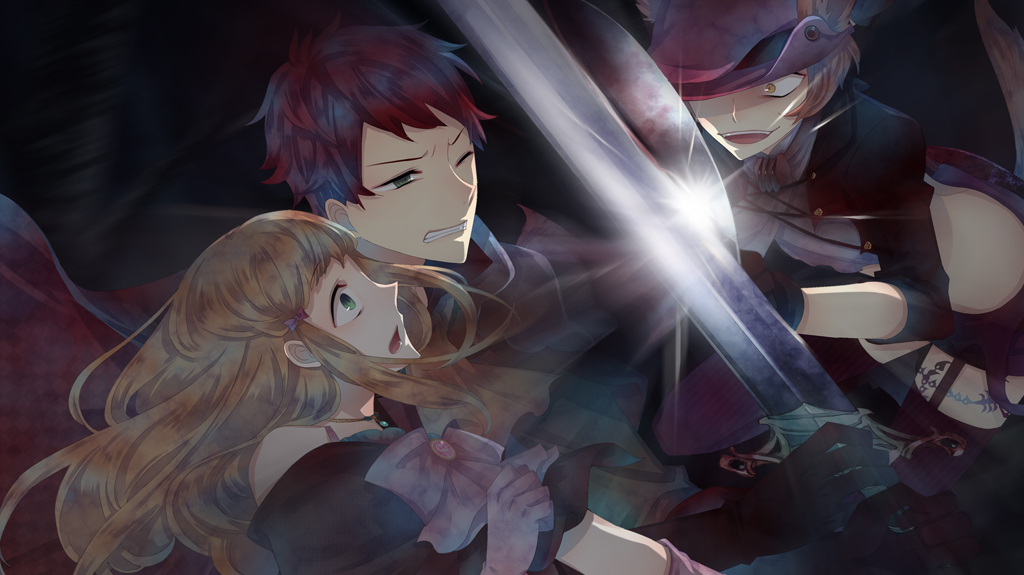 black_wolves_saga, fiona_galland, green_eyes, guillan_guinor, kuroyuki, nesso_galland, redhead