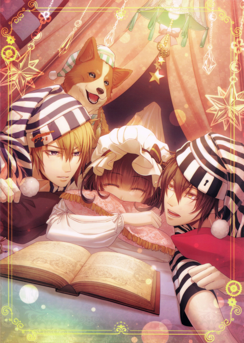 abraham_van_helsing, ars&egrave;ne_lupin, brown_hair, cardia_(code:_realize), code:_realize, green_eyes, miko_(artist), yellow_eyes