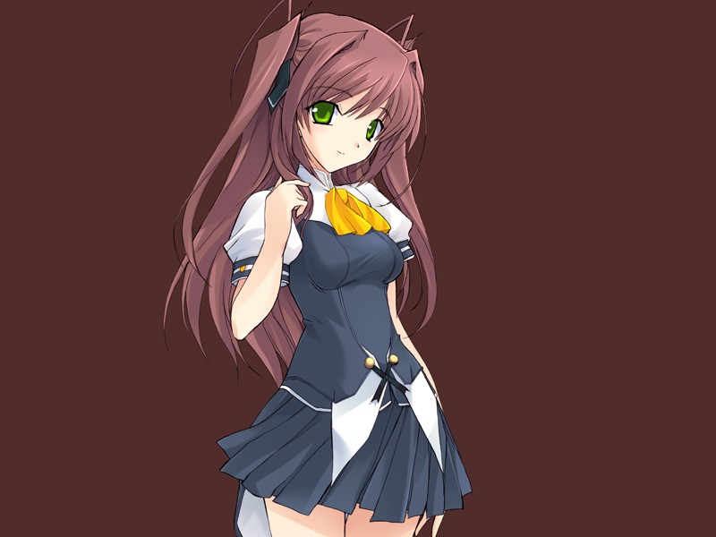 long_hair, onigirikun, pastel_chime, pink_hair, rindou_rinna, school_uniform, skirt, smile