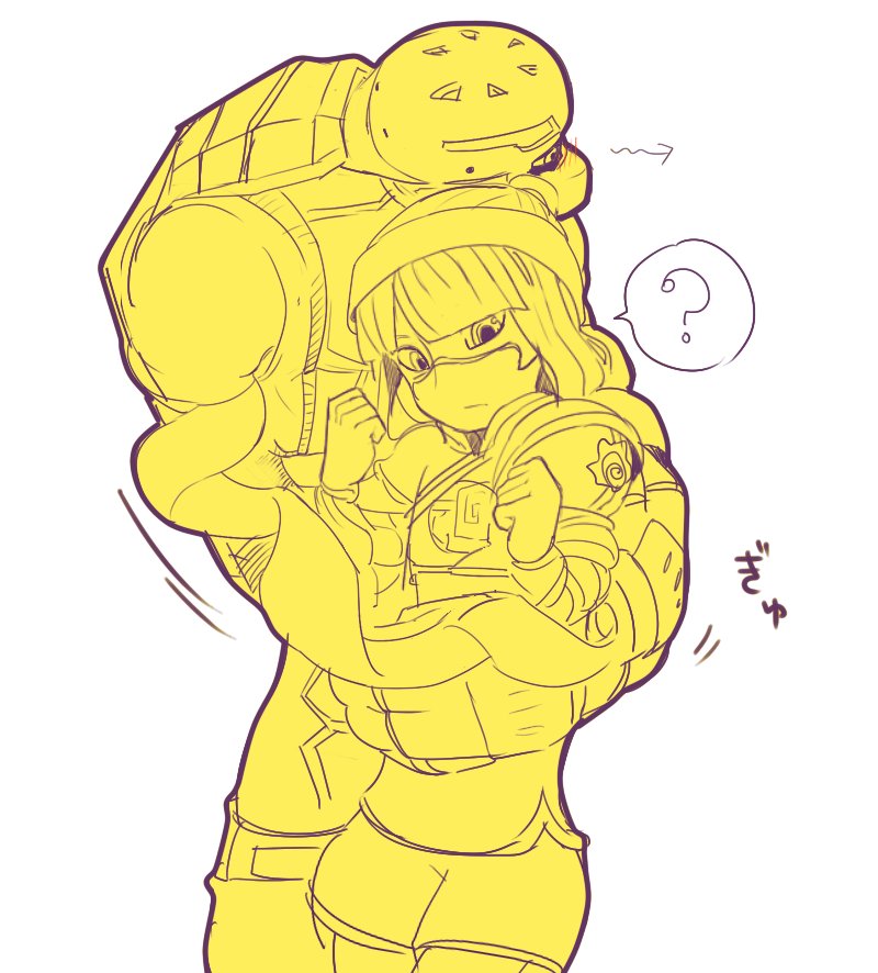 1boy, 1girl, ?, arms_(game), beanie, blush, bob_cut, closed_mouth