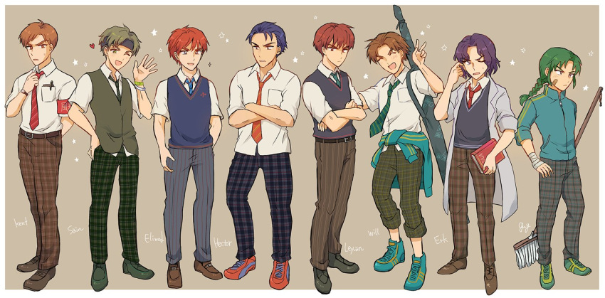 6+boys, eliwood_(fire_emblem), erk_(fire_emblem), fire_emblem, fire_emblem:_rekka_no_ken, guy_(fire_emblem), hector_(fire_emblem), kent_(fire_emblem)