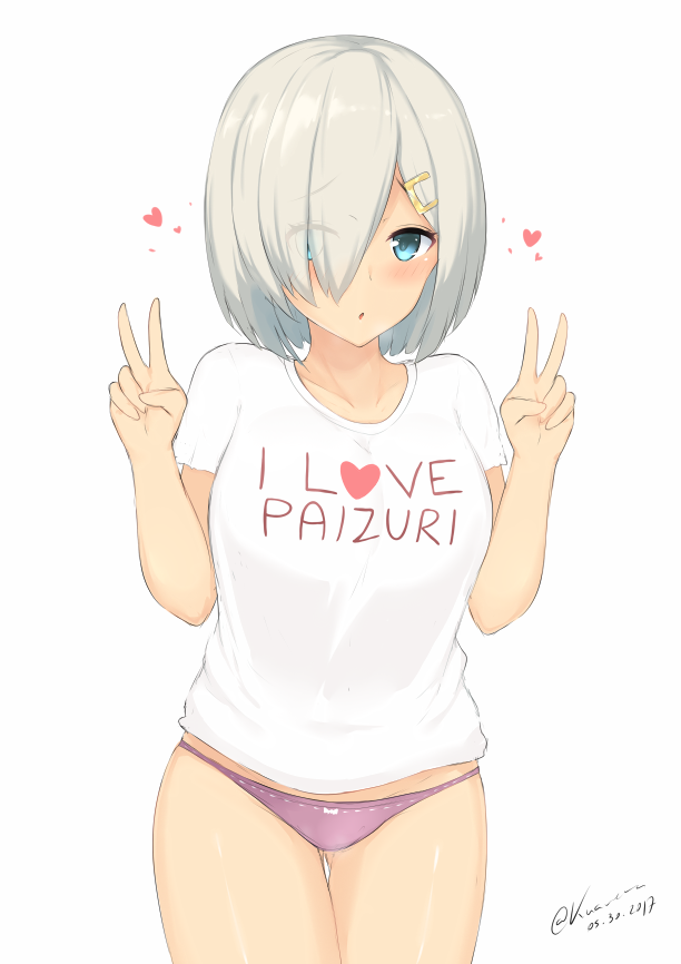 1girl, blue_eyes, blush, breasts, clothes_writing, collarbone, dated, english