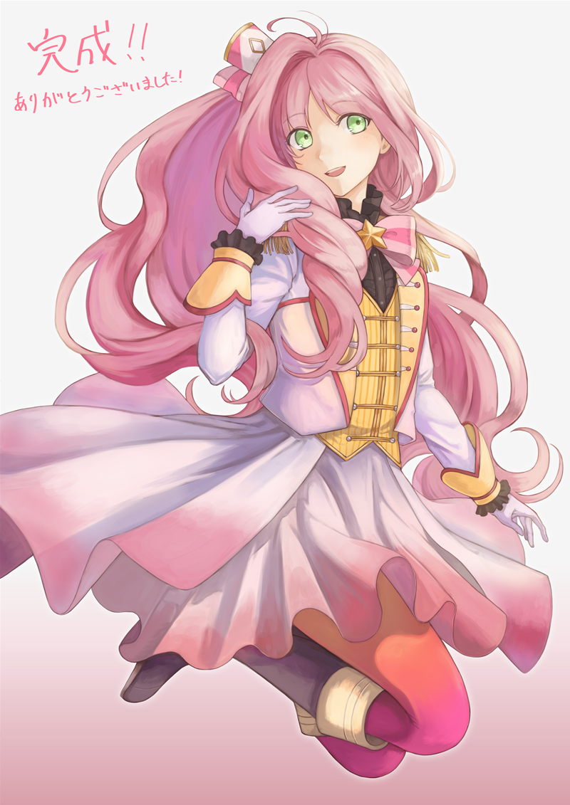 1boy, blush, crossdressinging, green_eyes, hanabusa_kokoro, hat, hirayama_ityu, i-chu
